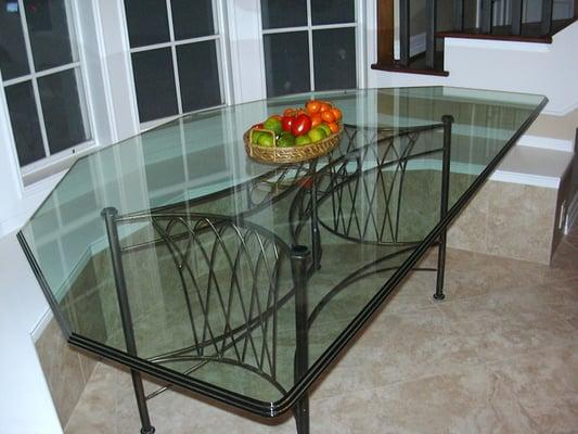 Glass table top