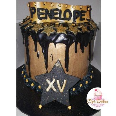 Sweet 15 chocolate drip cake. All buttercream