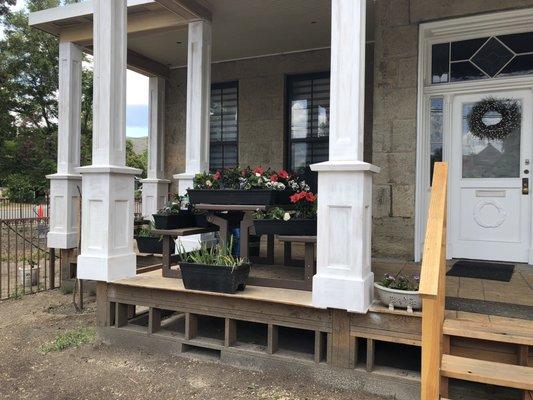 Monday, June 3, 2019: front of the historic Abraham Curry House at the northwest corner of N. Nevada St. and W. Telegraph St.