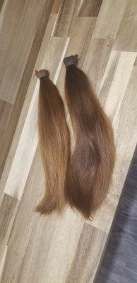 10 inches donated to locks of love.