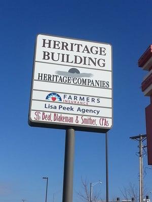 Our office is inside the Heritage Building - Just behind the QT on the East side of I-49