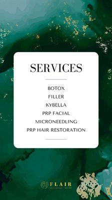 Current services... more to come!