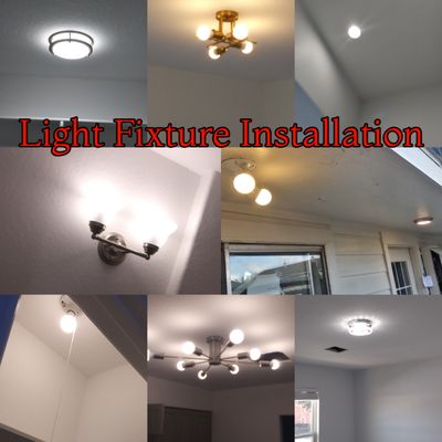 LIGHT FIXTURE INSTALL (ANY HEIGHT CEILINGS)