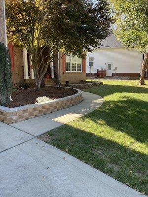 Completed new flowerbeds