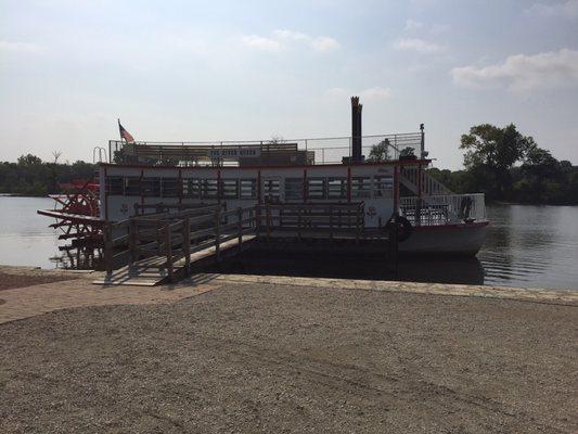 One of the two paddle boats available.