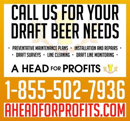 Draft Beer Equipment Sales and Service by A Head For Profits.