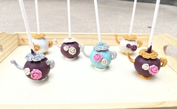 Teapot Cake Pops
1 Dozen cake pops $48.00
Display box included