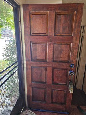 Door staining