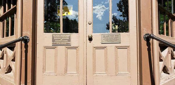 Doors to his cupola "office" you can walk up the steps and peep in everything is inside.