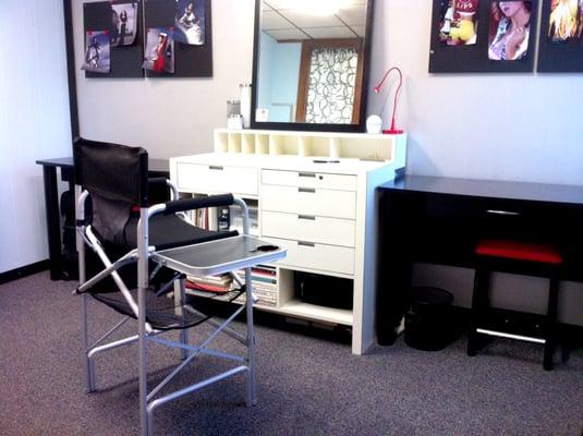 Receive your VIP makeup application while relaxing in our sleek director's chair!