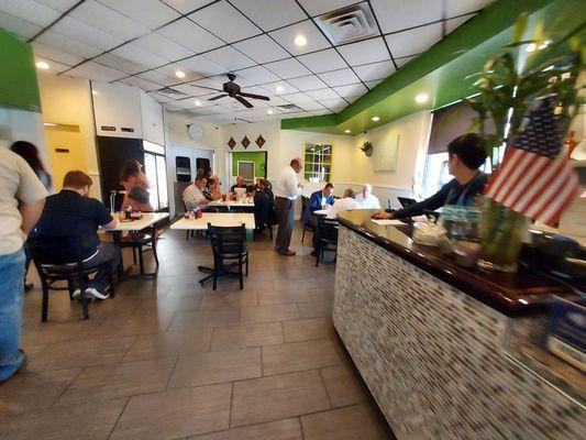 Cash register and first dining room