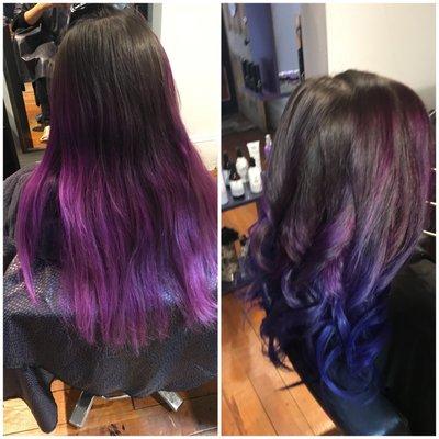 From faded purple to galaxy hair!