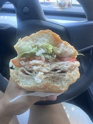 Turkey breast sandwich with no cheese