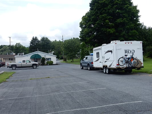 Large parking area for RV Parking