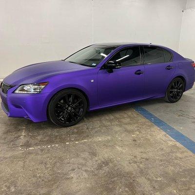 Satin passion purple vinyl wrap