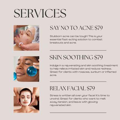 Our introductory facials for all clients new to facials and wanting to start somewhere.