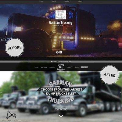 A recent website redesign for Garman Trucking in Oklahoma.