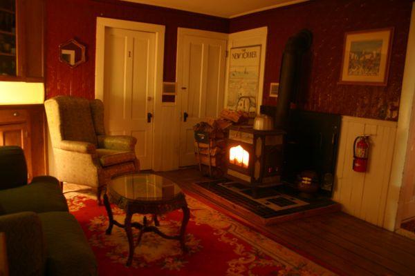 Relax with a cozy, warm fire in the common room