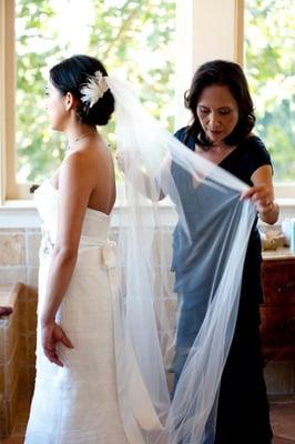 Bridal hair.