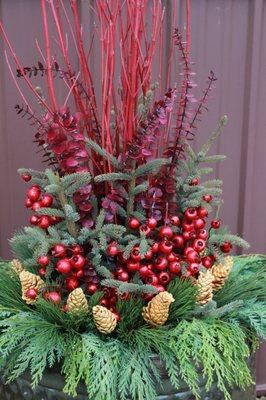 Winter Containers at Green Valley Garden Center.