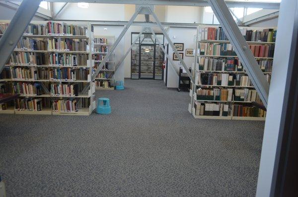 the library with the climate-controlled special collections room - books and tools from mid-1700s forward