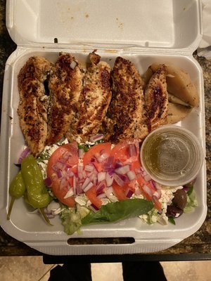 Chicken Souvlaki Dinner