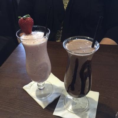 The delicious milkshakes