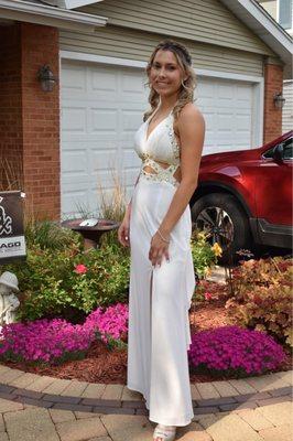 White prom dress