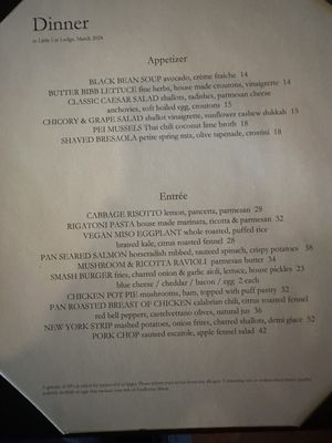 March menu