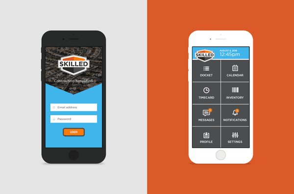 Mobile App UX UI Design for Skilled.