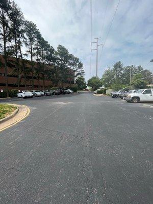 Visitor parking near main building