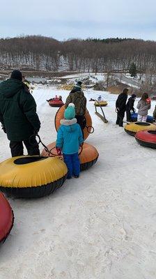 Tubing area from the top