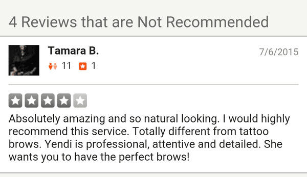 Another great "non recommended" review! We value our clients ! Thank you!