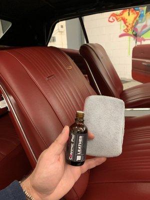 Leather interior detailing and interior ceramic coating