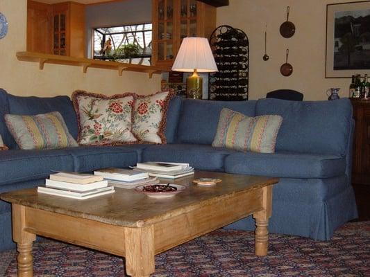 Sectional sofa and toss pillows, Carol Shawn Interior Design