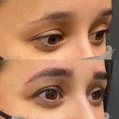 Initial microblading session