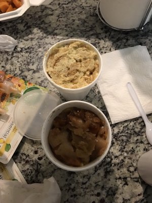 Banana puddin' and peach cobbler!