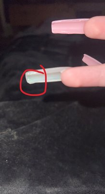 acrylic is dripping off my nail tip