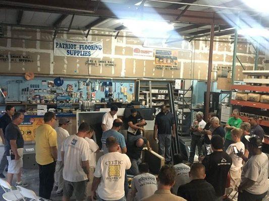 Continuing education seminar held at the Jupiter Patriot Flooring Supplies