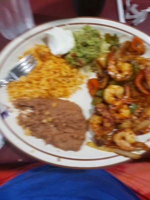 Shrimp fajitas