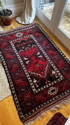 Richly colored red rug