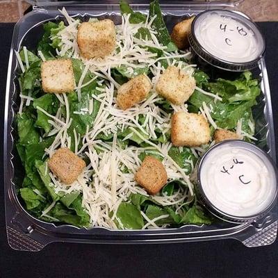 Caesar Salad romaine, grated Parmesan, croutons, and Ceasar dressing