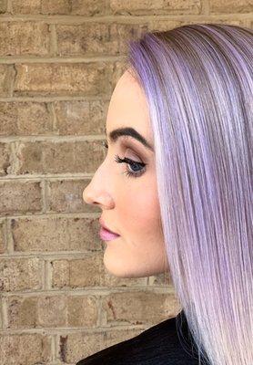 Icy violet hair!