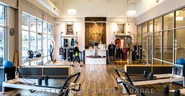 Our spacious studio offers a variety group classes, personal training and on-trend fitness apparel. Classes 7 days a week!