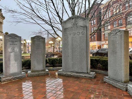 Vietnam, war on terror and other war memorials in ventral Park on main st