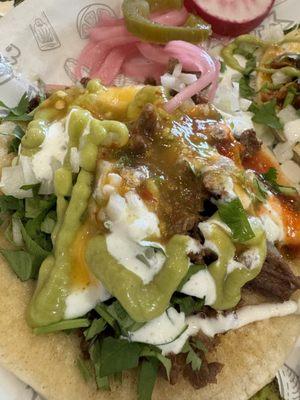 Carne asada taco