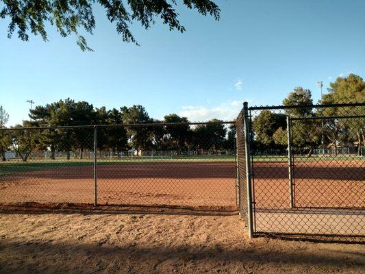 View of the softball field