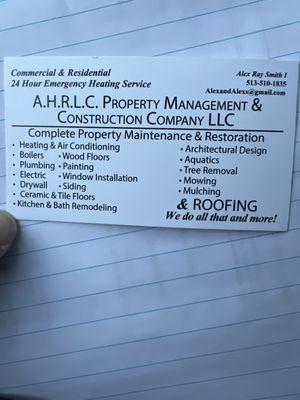 AHRLC Property Management & Constrution