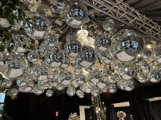 Amazing and sparkling disco ball ceiling