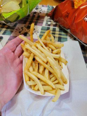 Large disgusting fries. $5.25